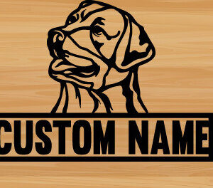 Intra απο ξύλο plywood 3mm-4mm πάχος -  κοπής με λέιζερ τέχνης μεταλλικής διακόσμησης τοίχου Dog Δίασταση 40x50 cm INTRAFABR-74783399