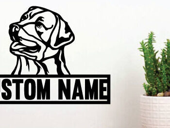 Intra απο ξύλο plywood 3mm-4mm πάχος -  κοπής με λέιζερ τέχνης μεταλλικής διακόσμησης τοίχου Dog Δίασταση 40x50 cm INTRAFABR-74783399 - Image 2