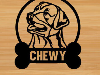 Intra απο ξύλο plywood 3mm-4mm πάχος -  κοπής με λέιζερ τέχνης μεταλλικής διακόσμησης τοίχου Dog Δίασταση 40x50 cm INTRAFABR-74782802 - Image 1