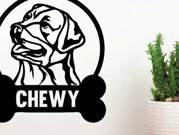 Intra απο ξύλο plywood 3mm-4mm πάχος -  κοπής με λέιζερ τέχνης μεταλλικής διακόσμησης τοίχου Dog Δίασταση 40x50 cm INTRAFABR-74782802 - Image 2