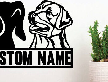 Intra απο ξύλο plywood 3mm-4mm πάχος - κοπής με λέιζερ τέχνης μεταλλικής διακόσμησης τοίχου Dog Δίασταση 40x50 cm INTRAFABR-74782929 - Image 2