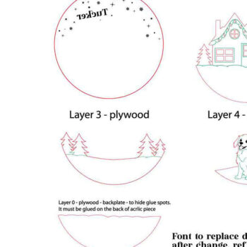 Intra απο ξύλο plywood 3mm-4mm πάχος - Χριστουγεννιάτικο στολίδι πολλαπλών στρώσεων σκύλου Δίασταση 19x4 cm INTRAFABR-82458397 - Image 3