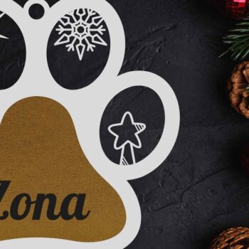 Intra απο ξύλο plywood 3mm-4mm πάχος - Στολίδι με όνομα σκύλου  Laser Cut Bundle Δίασταση 6x6 cm INTRAFABR-48305149 - Image 4