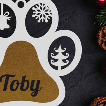 Intra απο ξύλο plywood 3mm-4mm πάχος - Στολίδι με όνομα σκύλου  Laser Cut Bundle Δίασταση 6x6 cm INTRAFABR-48305149 - Image 5