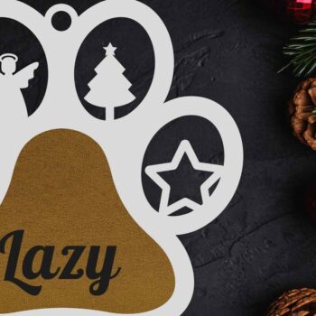 Intra απο ξύλο plywood 3mm-4mm πάχος - Στολίδι με όνομα σκύλου  Laser Cut Bundle Δίασταση 6x6 cm INTRAFABR-48305149 - Image 6