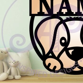 Intra απο ξύλο plywood 3mm-4mm πάχος - Πρότυπο κοπής λέιζερ  Sin Name Dog Δίασταση 30x20 cm INTRAFABR-95776187 - Image 2