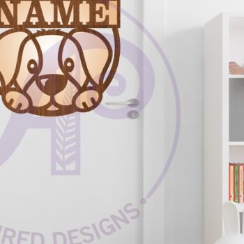 Intra απο ξύλο plywood 3mm-4mm πάχος - Πρότυπο κοπής λέιζερ  Sin Name Dog Δίασταση 30x20 cm INTRAFABR-95776187 - Image 4