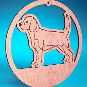 Intra απο ξύλο plywood 3mm-4mm πάχος - Στολίδι σκύλου με λέιζερ  | Λέιζερ σκύλου Δίασταση 6x6 cm INTRAFABR-72482091 - Image 1
