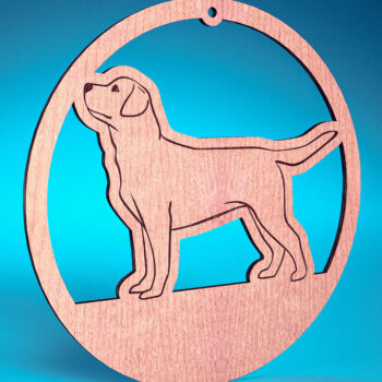 Intra απο ξύλο plywood 3mm-4mm πάχος - Στολίδι σκύλου με λέιζερ  | Λέιζερ σκύλου Δίασταση 6x6 cm INTRAFABR-72482133 - Image 1