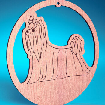 Intra απο ξύλο plywood 3mm-4mm πάχος - Στολίδι σκύλου με λέιζερ  | Λέιζερ σκύλου Δίασταση 6x6 cm INTRAFABR-72482158 - Image 1