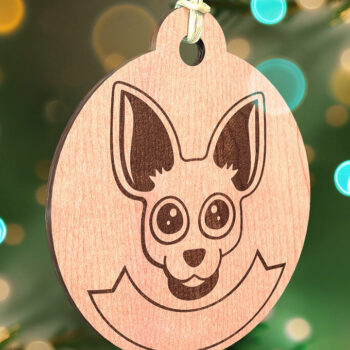 Intra απο ξύλο plywood 3mm-4mm πάχος - Στολίδι σκύλου με λέιζερ  | Λέιζερ σκύλου Δίασταση 6x6 cm INTRAFABR-72472695 - Image 1