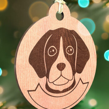 Intra απο ξύλο plywood 3mm-4mm πάχος - Στολίδι σκύλου με λέιζερ  | Λέιζερ σκύλου Δίασταση 6x6 cm INTRAFABR-72472793 - Image 1