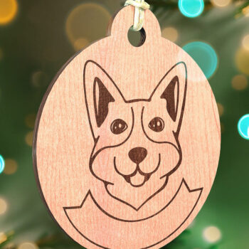 Intra απο ξύλο plywood 3mm-4mm πάχος - Στολίδι σκύλου με λέιζερ  | Λέιζερ σκύλου Δίασταση 6x6 cm INTRAFABR-72472910 - Image 1