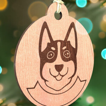 Intra απο ξύλο plywood 3mm-4mm πάχος - Στολίδι σκύλου με λέιζερ  | Λέιζερ σκύλου Δίασταση 6x6 cm INTRAFABR-72472623 - Image 3