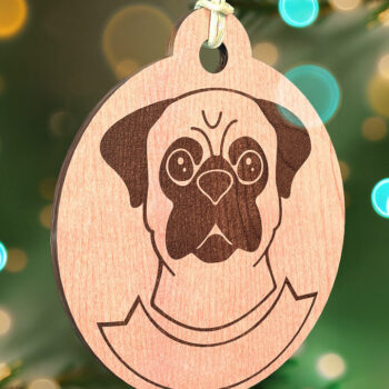 Intra απο ξύλο plywood 3mm-4mm πάχος - Στολίδι σκύλου με λέιζερ  | Λέιζερ σκύλου Δίασταση 6x6 cm INTRAFABR-72472623 - Image 6