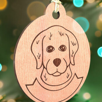 Intra απο ξύλο plywood 3mm-4mm πάχος - Στολίδι σκύλου με λέιζερ  | Λέιζερ σκύλου Δίασταση 6x6 cm INTRAFABR-72472623 - Image 7