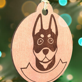 Intra απο ξύλο plywood 3mm-4mm πάχος - Στολίδι σκύλου με λέιζερ  | Λέιζερ σκύλου Δίασταση 6x6 cm INTRAFABR-72472623 - Image 8