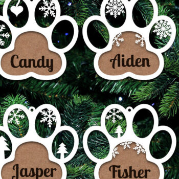 Intra απο ξύλο plywood 3mm-4mm πάχος - Στολίδι σκύλου Προσωποποιημένο  Laser Cut Δίασταση 8x4 cm INTRAFABR-20607686 - Image 1