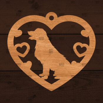 Intra απο ξύλο plywood 3mm-4mm πάχος - Στολίδι σκύλου ,  Δίασταση 6x6 cm INTRAFABR-113802523 - Image 1