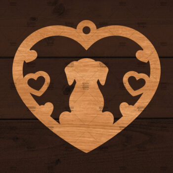 Intra απο ξύλο plywood 3mm-4mm πάχος - Στολίδι σκύλου ,  Δίασταση 6x6 cm INTRAFABR-113802580 - Image 1