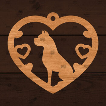 Intra απο ξύλο plywood 3mm-4mm πάχος - Στολίδι σκύλου ,  Δίασταση 6x6 cm INTRAFABR-113802266 - Image 1