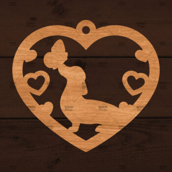 Intra απο ξύλο plywood 3mm-4mm πάχος - Στολίδι σκύλου ,  Δίασταση 6x6 cm INTRAFABR-113802287 - Image 1