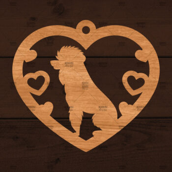 Intra απο ξύλο plywood 3mm-4mm πάχος - Στολίδι σκύλου ,  Δίασταση 6x6 cm INTRAFABR-113802322 - Image 1