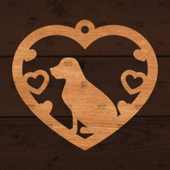 Intra απο ξύλο plywood 3mm-4mm πάχος - Στολίδι σκύλου ,  Δίασταση 6x6 cm INTRAFABR-113802353 - Image 1