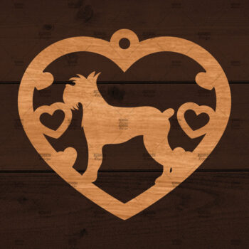 Intra απο ξύλο plywood 3mm-4mm πάχος - Στολίδι σκύλου ,  Δίασταση 6x6 cm INTRAFABR-113802471 - Image 1