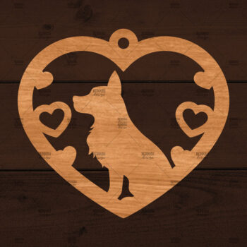 Intra απο ξύλο plywood 3mm-4mm πάχος - Στολίδι σκύλου ,  Δίασταση 6x6 cm INTRAFABR-113802495 - Image 1