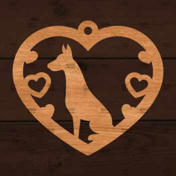 Intra απο ξύλο plywood 3mm-4mm πάχος - Στολίδι σκύλου ,  Δίασταση 6x6 cm INTRAFABR-113802234 - Image 1