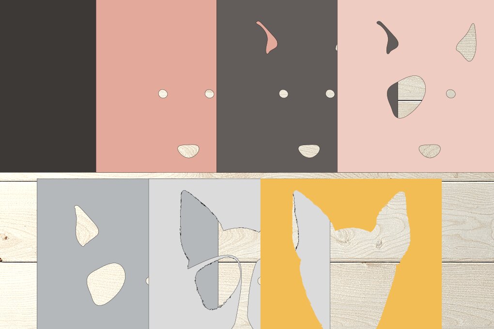 Intra απο ξύλο plywood 3mm-4mm πάχος - Dog Papercutting , Dog , Dog Vector Δίασταση 25x25 cm INTRAFABR-76864169