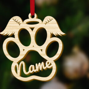 Intra απο ξύλο plywood 3mm-4mm πάχος - Χριστουγεννιάτικο διακοσμητικό αεροπλάνο αγγέλου σκύλου Δίασταση 6x4 cm INTRAFABR-69555062