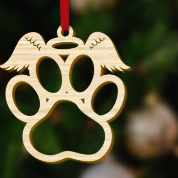 Intra απο ξύλο plywood 3mm-4mm πάχος - Χριστουγεννιάτικο διακοσμητικό αεροπλάνο αγγέλου σκύλου Δίασταση 6x4 cm INTRAFABR-69555062 - Image 2