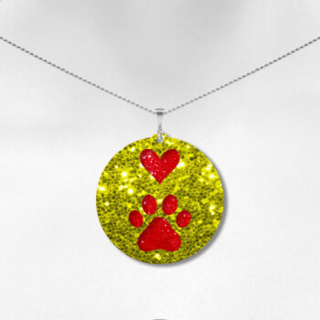 Intra απο ξύλο plywood 3mm-4mm πάχος - Dog Paw Earrings Cut File with Heart Δίασταση 3x3 cm INTRAFABR-14270457 - Image 2