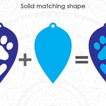 Intra απο ξύλο plywood 3mm-4mm πάχος - Dog Paw Earrings Cut File with Heart Δίασταση 3x3 cm INTRAFABR-14270457 - Image 3