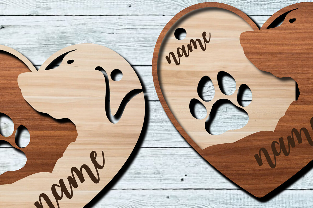 Intra απο ξύλο plywood 3mm-4mm πάχος -  με κλειδαριές καρδιών ποδιών σκύλου Δίασταση 20x20 cm INTRAFABR-27262938