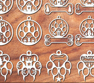 Intra απο ξύλο plywood 3mm-4mm πάχος - Δέσμη κοπής λέιζερ ποδιών σκύλου Δίασταση 30x20 cm INTRAFABR-46894588