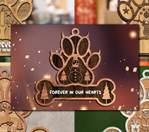 Intra απο ξύλο plywood 3mm-4mm πάχος - Δέσμη κοπής λέιζερ ποδιών σκύλου Δίασταση 30x20 cm INTRAFABR-46894581