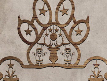 Intra απο ξύλο plywood 3mm-4mm πάχος - Δέσμη κοπής λέιζερ ποδιών σκύλου Δίασταση 30x20 cm INTRAFABR-46894581 - Image 4