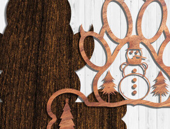 Intra απο ξύλο plywood 3mm-4mm πάχος - Δέσμη κοπής λέιζερ ποδιών σκύλου Δίασταση 30x20 cm INTRAFABR-46894581 - Image 6