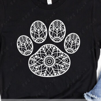 Intra απο ξύλο plywood 3mm-4mm πάχος - Dog Paw Mandala Δίασταση 30x30 cm INTRAFABR-117736967 - Image 3