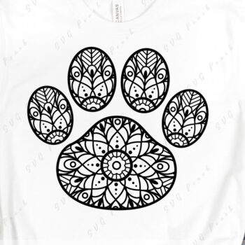 Intra απο ξύλο plywood 3mm-4mm πάχος - Dog Paw Mandala Δίασταση 30x30 cm INTRAFABR-117736967 - Image 4