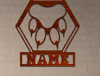 Intra απο ξύλο plywood 3mm-4mm πάχος - Σήμα ονόματος ποδιού σκύλου  Laser Cut Δίασταση 30x20 cm INTRAFABR-75730169 - Image 1