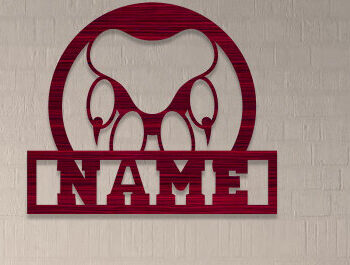 Intra απο ξύλο plywood 3mm-4mm πάχος - Σήμα ονόματος ποδιού σκύλου  Laser Cut Δίασταση 30x20 cm INTRAFABR-75730188 - Image 1