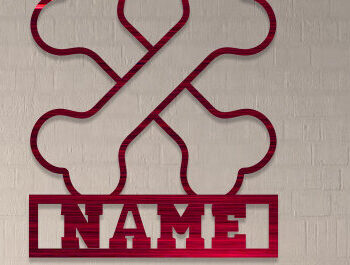 Intra απο ξύλο plywood 3mm-4mm πάχος - Σύμβολο ονόματος ποδιού σκύλου  Δέσμη κοπής με λέιζερ Δίασταση 30x20 cm INTRAFABR-76426566 - Image 7