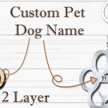 Intra απο ξύλο plywood 3mm-4mm πάχος - Στολίδι με πόδι σκύλου  Basset Hound Δίασταση 4x4 cm INTRAFABR-92886943 - Image 2