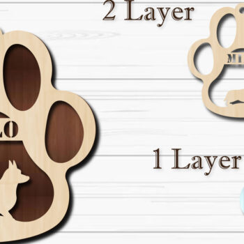 Intra απο ξύλο plywood 3mm-4mm πάχος - Στολίδι για σκύλους  Corgi Δίασταση 4x4 cm INTRAFABR-92886780 - Image 1