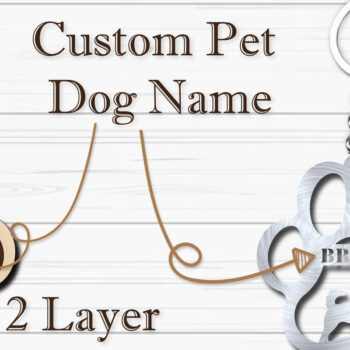 Intra απο ξύλο plywood 3mm-4mm πάχος - Στολίδι Paw Dog  Kintamani Δίασταση 4x4 cm INTRAFABR-92853212 - Image 2