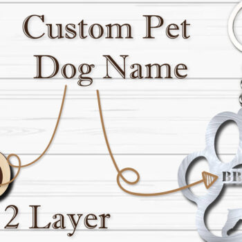 Intra απο ξύλο plywood 3mm-4mm πάχος - Στολίδι για σκύλους  Giant Schnauzer Δίασταση 4x4 cm INTRAFABR-92853268 - Image 2